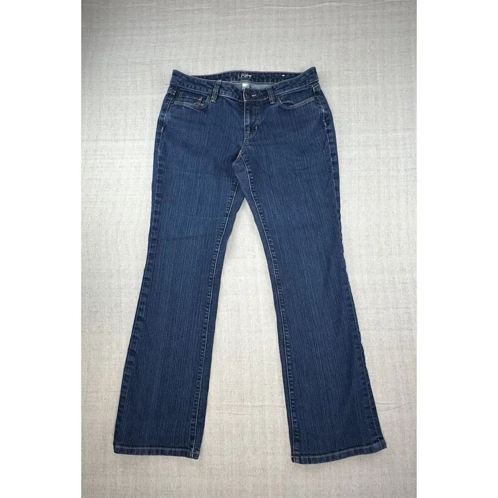 Ann Taylor Loft Women's Size 8 Curvy Bootcut  Denim Medium Wash Mid Rise Jeans